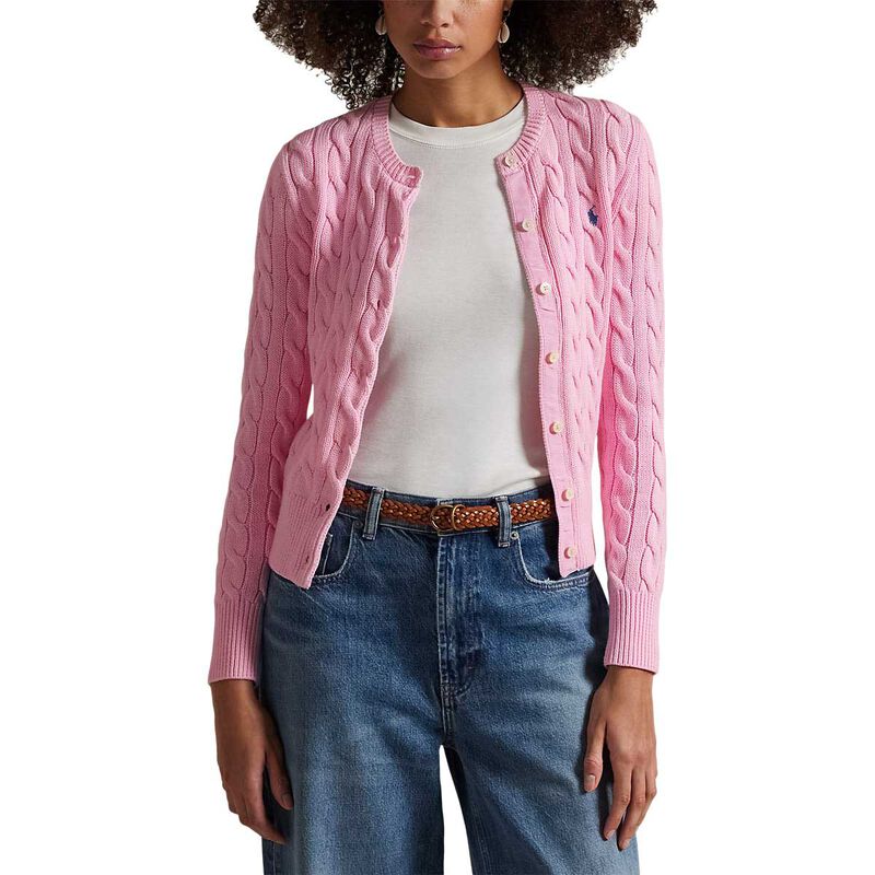 Polo Ralph Lauren Cable Knit Cotton Crewneck Cardigan image number 0